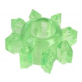 Зеленое эрекционное кольцо-звезда - Toyfa Basic - в Иваново купить с доставкой