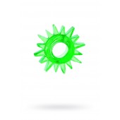 Зеленое эрекционное кольцо-солнце - Toyfa Basic - в Иваново купить с доставкой