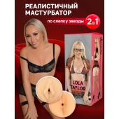 Двусторонний мастурбатор Lola Taylor - 22 см. - ФлешНаш - в Иваново купить с доставкой