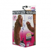 Коричневая насадка на пенис Wolftooth Sleeve - 13 см. - Baile - в Иваново купить с доставкой