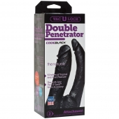 Черная насадка-фаллоимитатор для двойной стимуляции Double Penetrator - 16 см. - Doc Johnson - купить с доставкой в Иваново