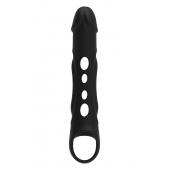 Черная насадка-удлинитель Vibrating Extender With Remote с вибрацией - Dream Toys - в Иваново купить с доставкой