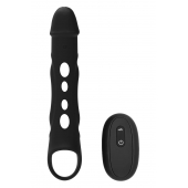 Черная насадка-удлинитель Vibrating Extender With Remote с вибрацией - Dream Toys - в Иваново купить с доставкой
