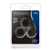 Набор из 3 черных эрекционных колец Black Small Penis Rings - Blush Novelties - в Иваново купить с доставкой