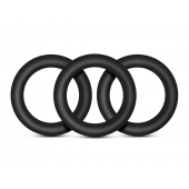 Набор из 3 черных эрекционных колец Black Small Penis Rings - Blush Novelties - в Иваново купить с доставкой