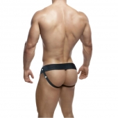 Телесный фаллопротез на черных эластичных ремнях 7 Inch Hollow Strap On - 17 см. - Blush Novelties - купить с доставкой в Иваново