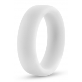Белое люминесцентное эрекционное кольцо Silicone Glo Cock Ring - Blush Novelties - в Иваново купить с доставкой