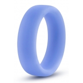 Голубое люминесцентное кольцо Silicone Glo Cock Ring - Blush Novelties - в Иваново купить с доставкой