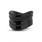 Черное эрекционное кольцо на мошонку Beef Ball Stretcher Snug - Blush Novelties - в Иваново купить с доставкой