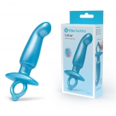 Голубая анальная пробка для массажа простаты Hither Silicone Prostate Plug - 14,3 см. - b-Vibe - в Иваново купить с доставкой