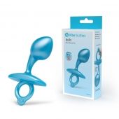 Голубая анальная пробка для массажа простаты Bulb Silicone Prostate Plug - 10,7 см. - b-Vibe - в Иваново купить с доставкой