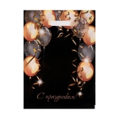 Пакет с вырубной ручкой и принтом в виде шариков (30х40 см) - Сима-Ленд - купить с доставкой в Иваново