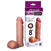 Фаллическая насадка для страпона UNICOCK 8  - 20 см. - LOVETOY (А-Полимер) - купить с доставкой в Иваново