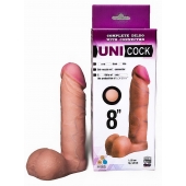 Фаллическая насадка для страпона UNICOCK 8  - 20 см. - LOVETOY (А-Полимер) - купить с доставкой в Иваново