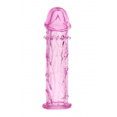 Розовая насадка фаллической формы - 12,5 см. - A-toys - в Иваново купить с доставкой