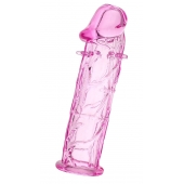 Розовая насадка фаллической формы - 12,5 см. - A-toys - в Иваново купить с доставкой