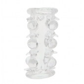 Прозрачная насадка на пенис с шипами и бугорками JELLY JOY LUST CLUSTER CLEAR - Dream Toys - в Иваново купить с доставкой