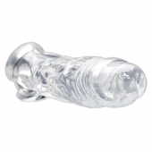 Прозрачная насадка для увеличения члена Realistic Clear Penis Enhancer and Ball Stretcher - 20,3 см. - XR Brands - в Иваново купить с доставкой