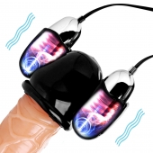 Черная стимулирующая насадка для головки полового члена Multi Speed Vibrating Penis Head Teaser - XR Brands - в Иваново купить с доставкой