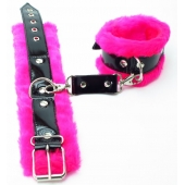 Оковы на ноги с розовым мехом BDSM Light - БДСМ Арсенал - купить с доставкой в Иваново