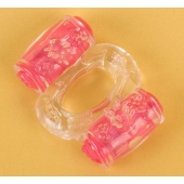 Прозрачное виброкольцо с двумя вибропульками - Toyfa Basic - в Иваново купить с доставкой