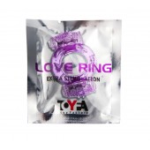 Фиолетовое виброкольцо с двумя вибропульками - Toyfa Basic - в Иваново купить с доставкой