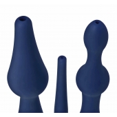 Набор из 3 универсальных насадок для анального душа Universal 3 Piece Silicone Enema Attachment Set - XR Brands - купить с доставкой в Иваново