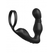 Черный вибростимулятор простаты с эрекционным кольцом Ass-Gasm Pro P-Spot Milker - Pipedream - в Иваново купить с доставкой