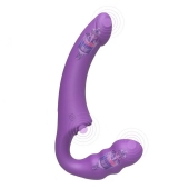 Фиолетовый безремневой страпон Straples Strap-On Dildo - Erokay - купить с доставкой в Иваново