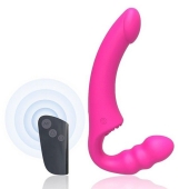 Розовый безремневой страпон Straples Strap-On Dildo - Erokay - купить с доставкой в Иваново