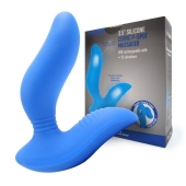 Синий вибромассажер простаты 3,5’’ Curve P-spot Massager - 12 см. - Erokay - в Иваново купить с доставкой