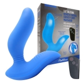 Синий вибромассажер простаты 3,5’’ Remote Control Curve P-spot Massager - 12 см. - Erokay - в Иваново купить с доставкой
