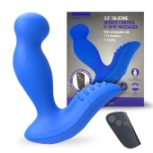 Синий вибромассажер простаты 3,5’’ Remote Control P-spot Massager - 12,5 см. - Erokay - в Иваново купить с доставкой