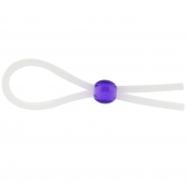 Прозрачное лассо с фиолетовой бусиной SILICONE COCK RING WITH BEAD LAVENDER - NMC - в Иваново купить с доставкой