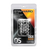 Прозрачная насадка с капельками STAY HARD COCK SLEEVE 05 CLEAR - Blush Novelties - в Иваново купить с доставкой