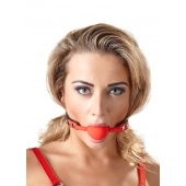Силиконовый кляп-шар на чёрных ремешках Red Gag silicone - Orion - купить с доставкой в Иваново