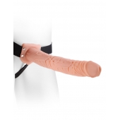 Фаллопротез телесного цвета Hollow Strap-On - 29 см. - Pipedream - купить с доставкой в Иваново