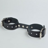 Черные кожаные наручники-фиксатор - Sitabella - купить с доставкой в Иваново