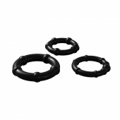 Набор из 3 черных эрекционных колец Babooom Ring Set - Adrien Lastic - в Иваново купить с доставкой
