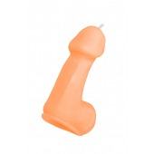Оранжевая свеча в форме пениса - 47 гр. - Pecado - купить с доставкой в Иваново