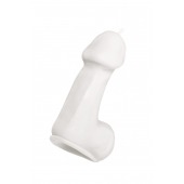 Белая свеча в форме пениса - 47 гр. - Pecado - купить с доставкой в Иваново