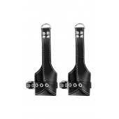 Черные подвесы с белой строчкой - Pecado - купить с доставкой в Иваново