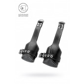 Черные подвесы с белой строчкой - Pecado - купить с доставкой в Иваново