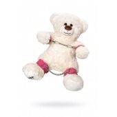 Бондажный набор: белый мишка с розовыми оковами и наручниками - Pecado - купить с доставкой в Иваново