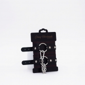 Черно-красные кожаные оковы - Crazy Handmade - купить с доставкой в Иваново