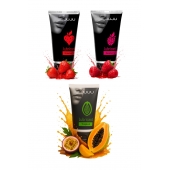 Набор из 3 съедобных лубрикантов JUJU (клубника, малина, тропические фрукты) - JuJu - купить с доставкой в Иваново