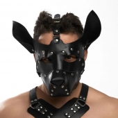 Черная кожаная маска «Собака» - Crazy Handmade - купить с доставкой в Иваново Черная кожаная маска «Собака» - Crazy Handmade - купить с доставкой в Иваново