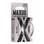 Черные утолщенные презервативы MAXUS Extra Strong с железным кейсом - 3 шт. - Maxus - купить с доставкой в Иваново