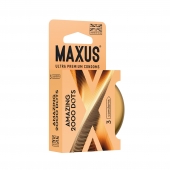 Точечные презервативы MAXUS 2000 Amazing Dots с железным кейсом - 3 шт. - Maxus - купить с доставкой в Иваново
