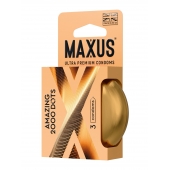 Точечные презервативы MAXUS 2000 Amazing Dots с железным кейсом - 3 шт. - Maxus - купить с доставкой в Иваново